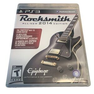 💜 Rocksmith 2014 Edition PS3 PlayStation 3 Game Ubisoft Epiphone Learn Guitar